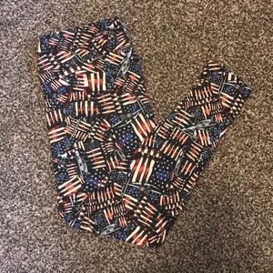 Lularoe TC American Flag Leggings
